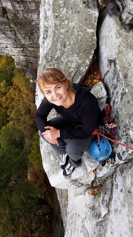 Emily atop Annie Oh (Category:  Climbing)