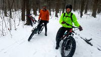 Packed trails and sticky snow! (Category:  Biking)