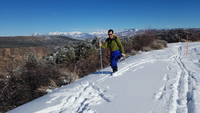 As it was, the trails were mostly broken, though we did have to push (Category:  Ice Climbing, Skiing)