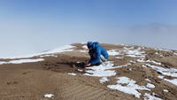Typical sub-freezing activity... building a sand castle (Category:  Ice Climbing, Skiing)
