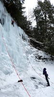 Anya belayed by Camille (Category:  Ice Climbing)