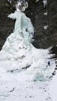 Me leading the upper falls (Category:  Ice Climbing)