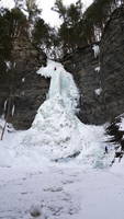 Me leading the upper falls (Category:  Ice Climbing)