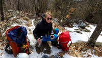 Hot chocolate break (Category:  Ice Climbing)