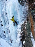 Emily at Pitchoff Quarry (Category:  Ice Climbing)