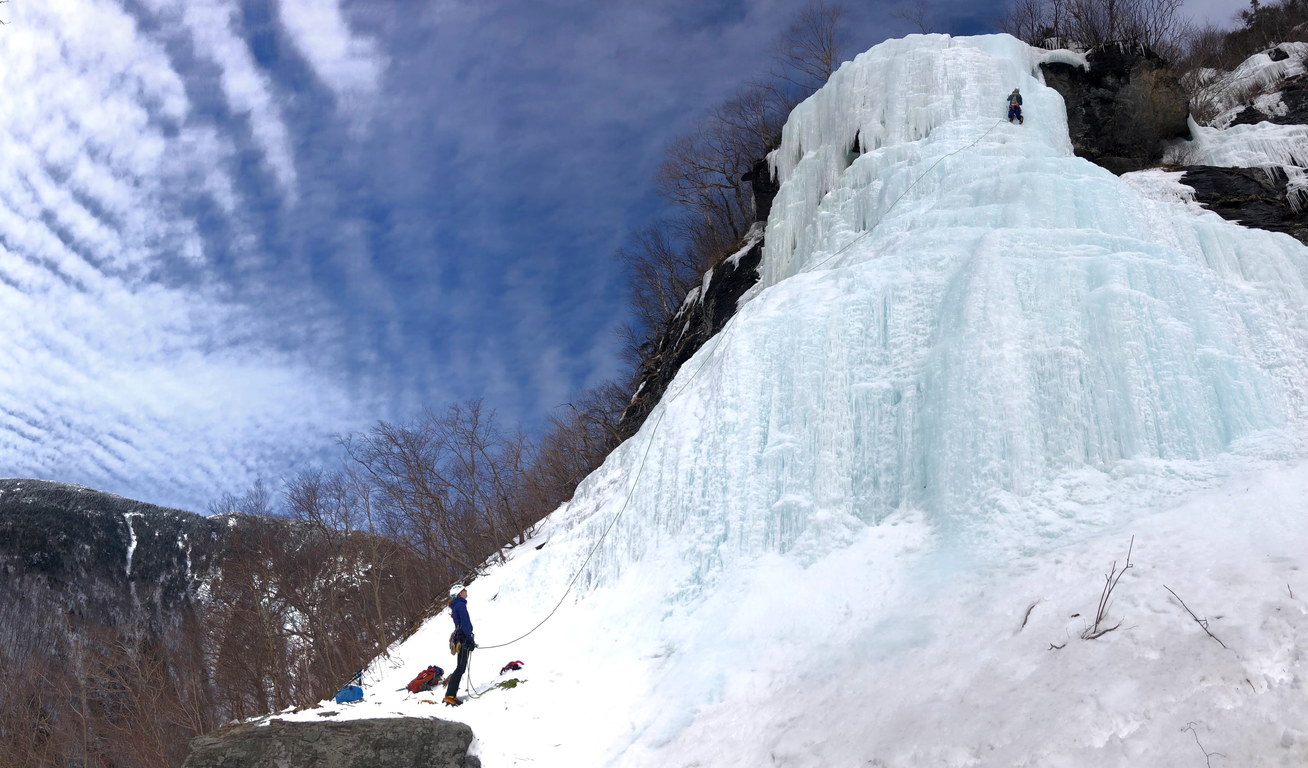 Me leading Blue Room (Category:  Ice Climbing)