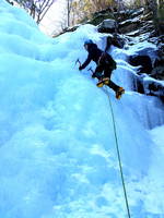 Fourth pitch. Emily's first ice lead! (Category:  Ice Climbing)