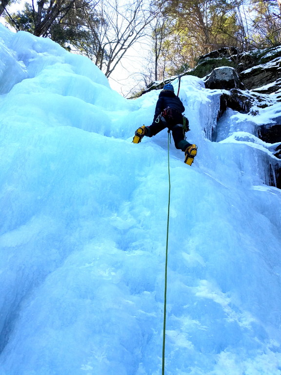 Fourth pitch. Emily's first ice lead! (Category:  Ice Climbing)