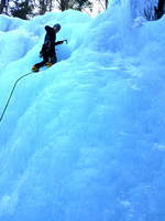 Fourth pitch. Emily's first ice lead! (Category:  Ice Climbing)