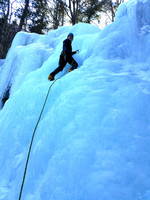 Fourth pitch. Emily's first ice lead! (Category:  Ice Climbing)