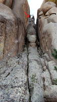 David up high on the route Roid Rage (Category:  Climbing)