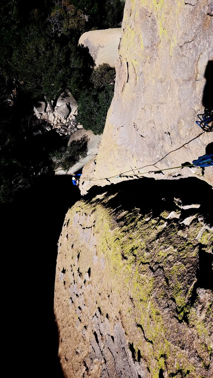 Camille coming up the first pitch of Days of Future Passed (Category:  Climbing)