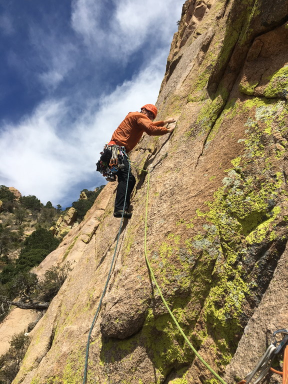 Leading pitch 2 of Ewephoria (Category:  Climbing)