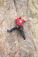 Modeling for the COE staff manual cover photo (Category:  Climbing)