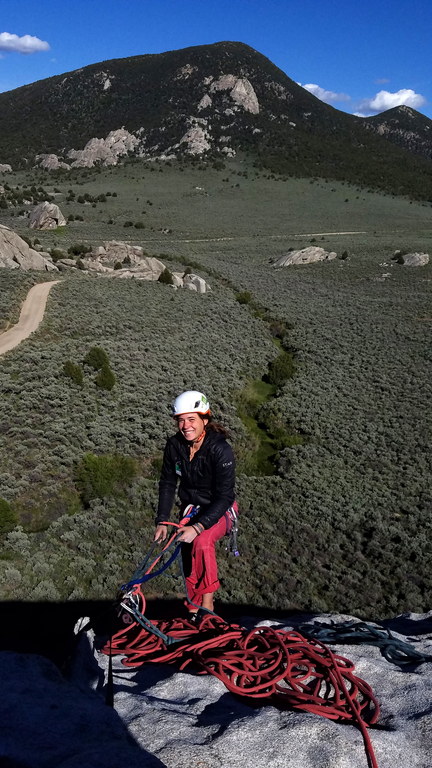 Emily atop Rye Crisp (Category:  Climbing)