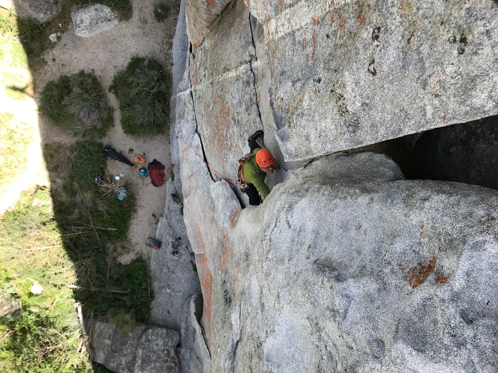 Me leading Animal Cracker (Category:  Climbing)