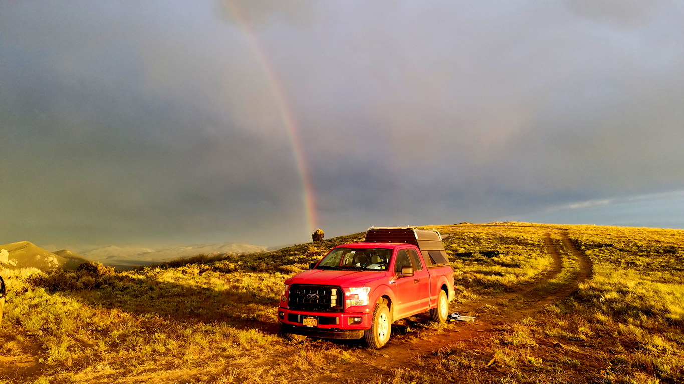 Double rainbow sunset (Category:  Climbing)