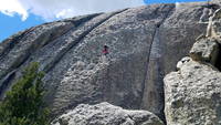 Emily leading Tres Amigos (Category:  Climbing)