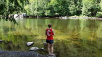 Amazing campsite on Chapel Pond (Category:  Climbing)