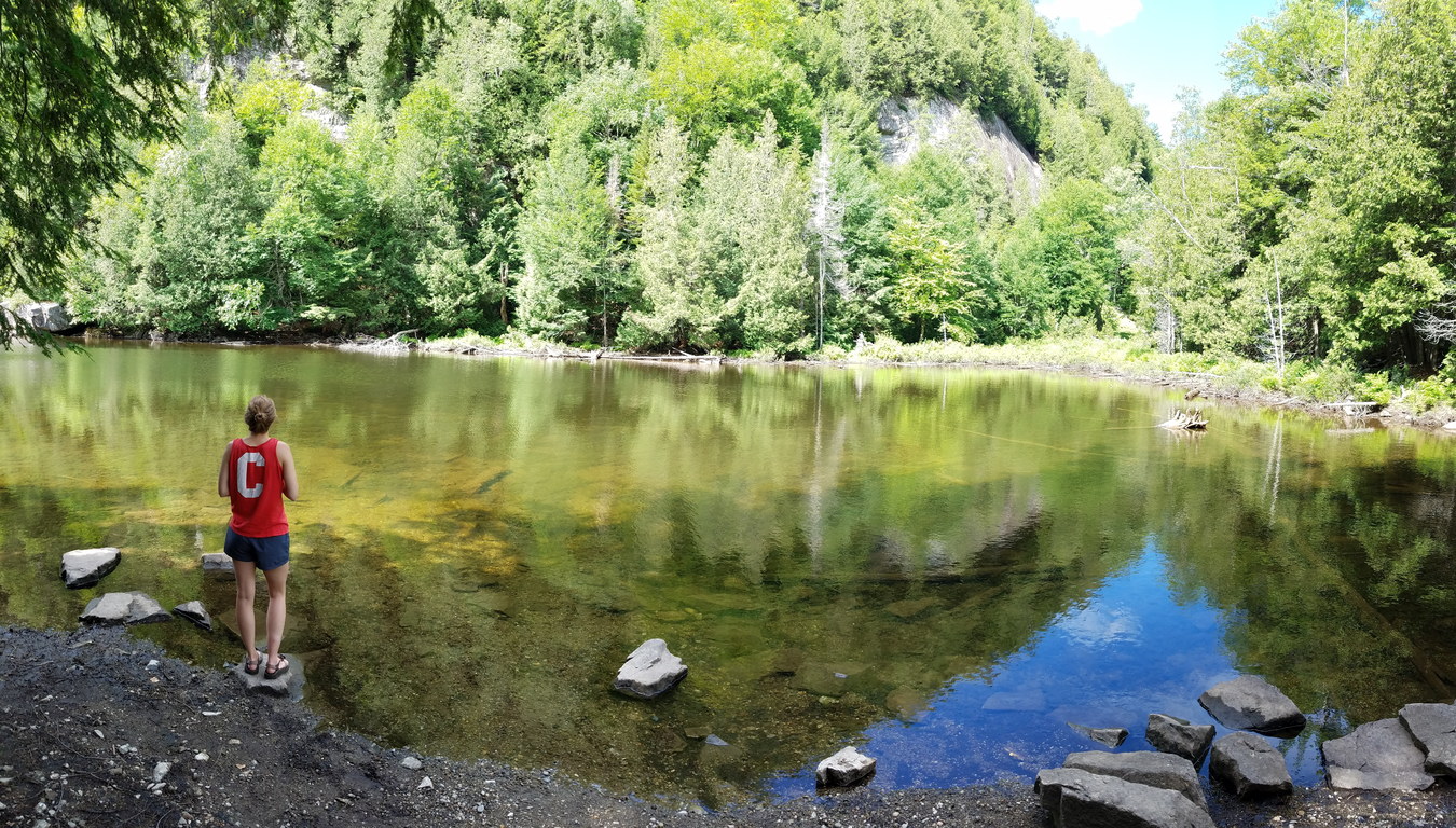 Amazing campsite on Chapel Pond (Category:  Climbing)