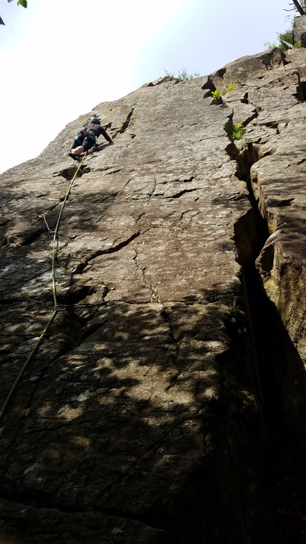 Emily leading Bozeman Bullet (Category:  Climbing)