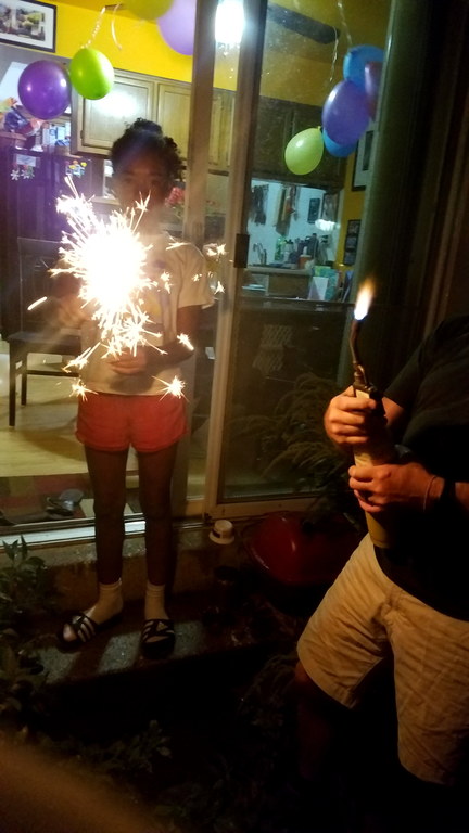 Of course we light sparklers with MAPP gas (Category:  Party)