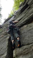 Emily leading Betty (Category:  Climbing)