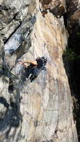 Emily following the first pitch of Classic (Category:  Climbing)