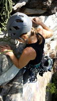 Emily following the first pitch of Classic (Category:  Climbing)