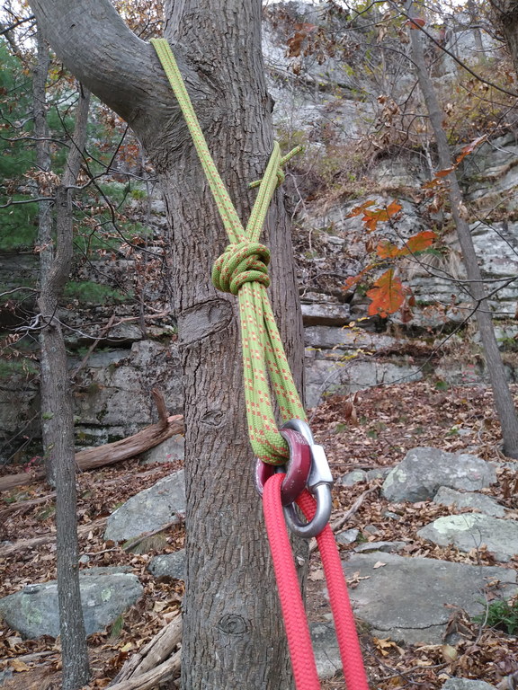 My gorgeous new rappel anchor on Ursula (Category:  Climbing)