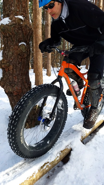 Fat bike on a skinny (Category:  Biking)