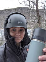 More thermos photos than climbing photos? (Category:  Ice Climbing, Skiing)