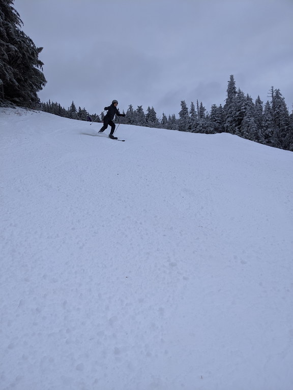 Carving the pow (Category:  Ice Climbing, Skiing)