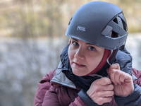 Sweet helmet! (Category:  Ice Climbing, Skiing)