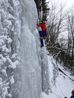 Leading Ice Slot. I was demoing the Phantom Techs. (Category:  Ice Climbing)