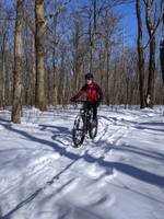 Luckily we did most of the climbing before the snow got too soft (Category:  Biking)