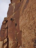 Emily leading Way Rambo (Category:  Biking, Climbing)