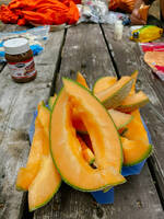 The last of the heavy food before the first big portage (Category:  Paddling, Climbing)