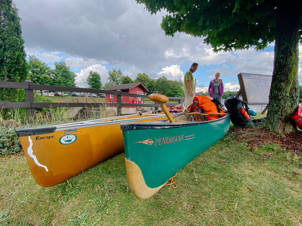 First portage (Category:  Paddling, Climbing)