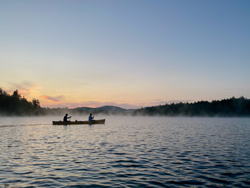 Early morning paddling in the mist (Category:  Paddling, Climbing)