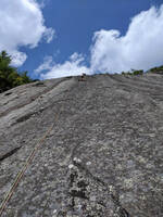 Calvin leading The Matrix (Category:  Paddling, Climbing)