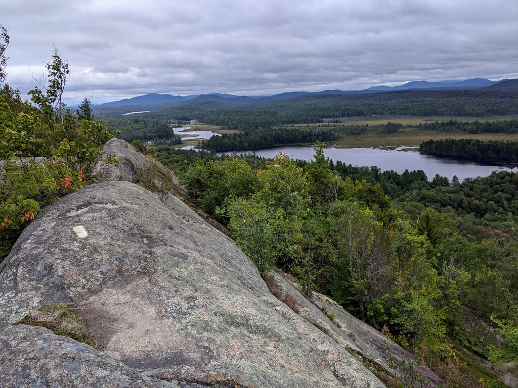 Hiking the ridge above Low's Lake (Category:  Paddling, Climbing, Biking)