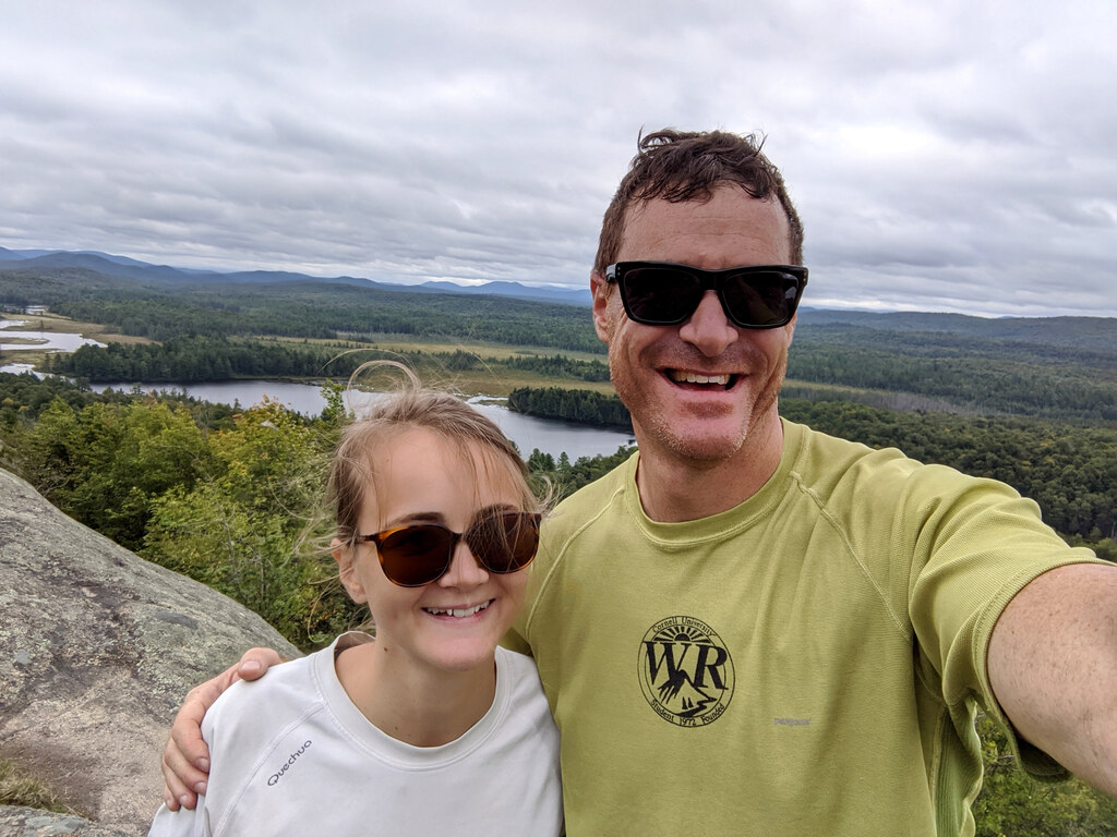 Hiking the ridge above Low's Lake (Category:  Paddling, Climbing, Biking)