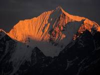 Sunset on Gang Chhenpo. (Category:  Photography)