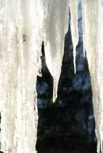 Icicles at Tinker's Falls. (Category:  Photography)