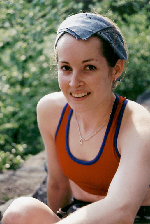 Elaina posing for the camera. (Category:  Rock Climbing)