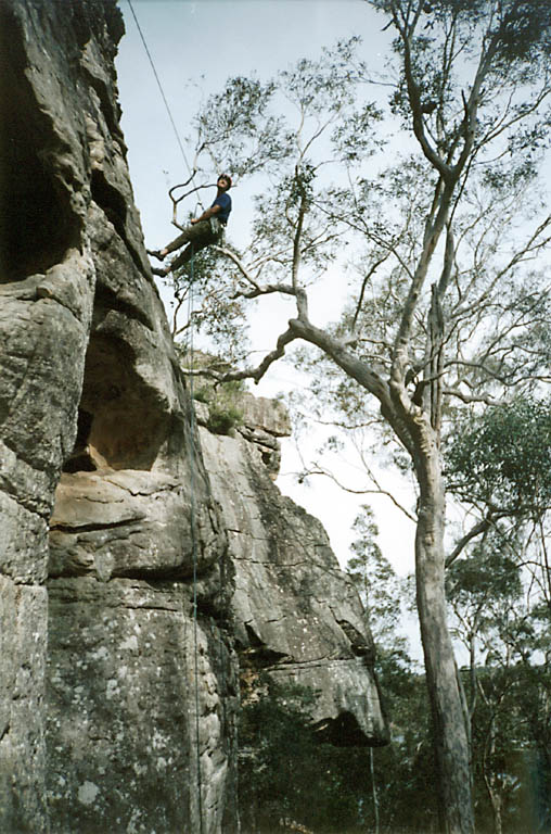 On rappel. (Category:  Travel)