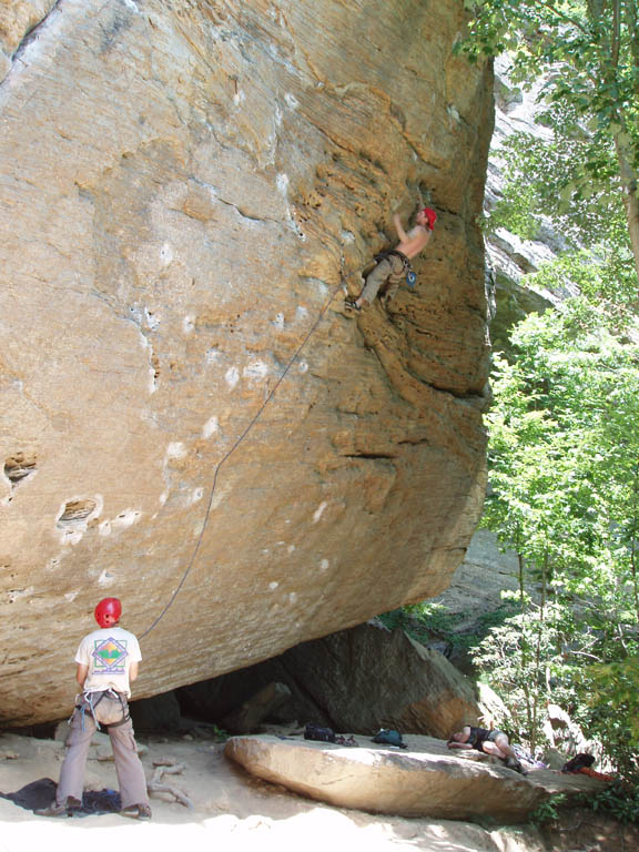 Ryan leading Stay the Hand. (Category:  Rock Climbing)