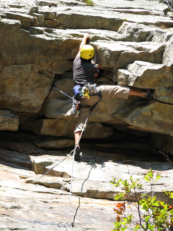 Aramy leading Arch Direct (Category:  Rock Climbing)