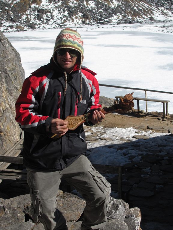 Rajesh playing the tuna. (Category:  Travel)